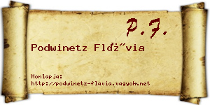 Podwinetz Flávia névjegykártya